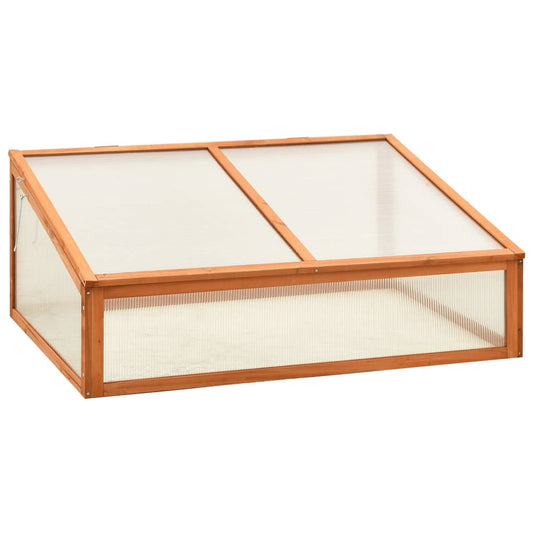 vidaXL Solid Firwood Greenhouse Garden Planter Building Cold Frame Gray/Orange-0