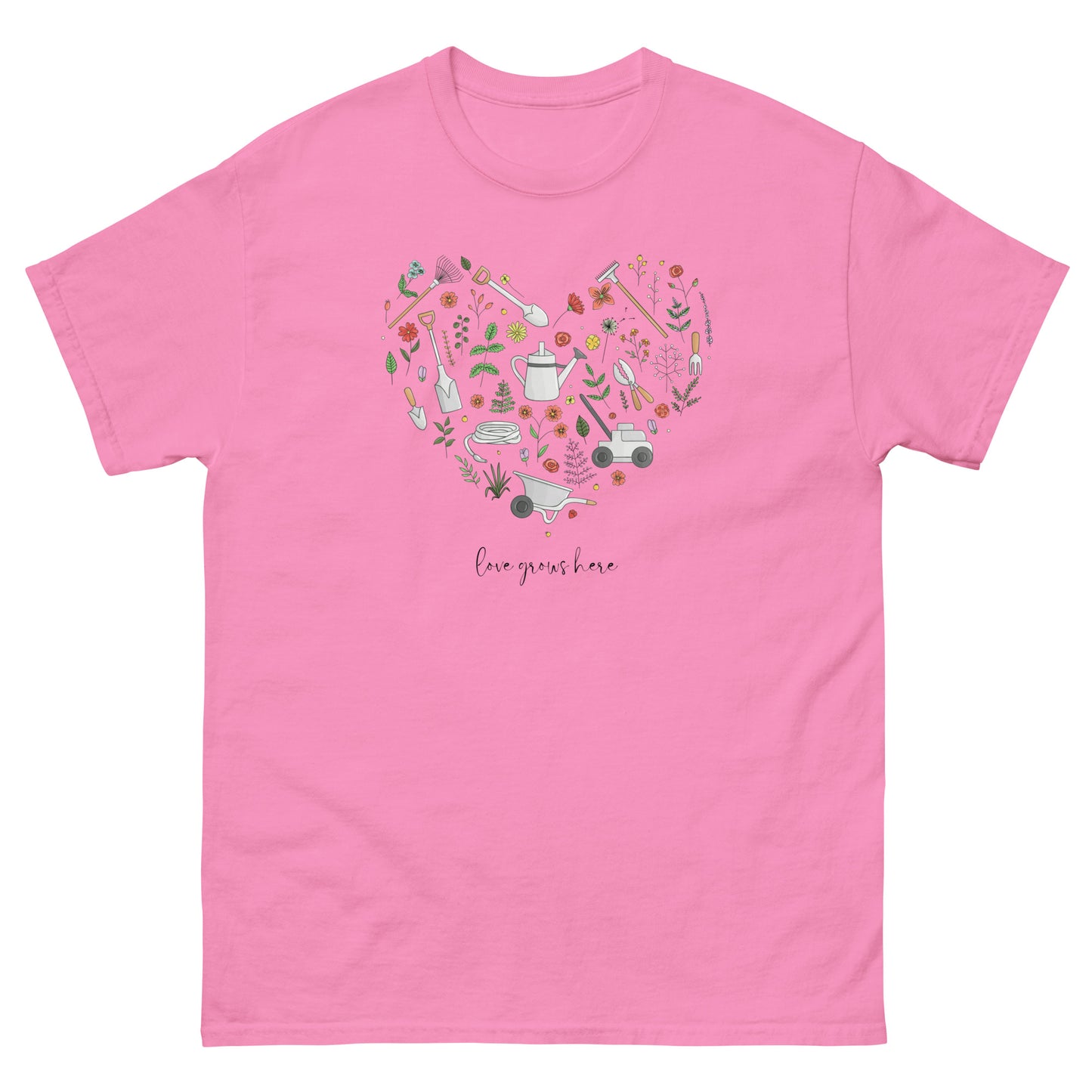 Garden Heart Love Grows Here Unisex Tee