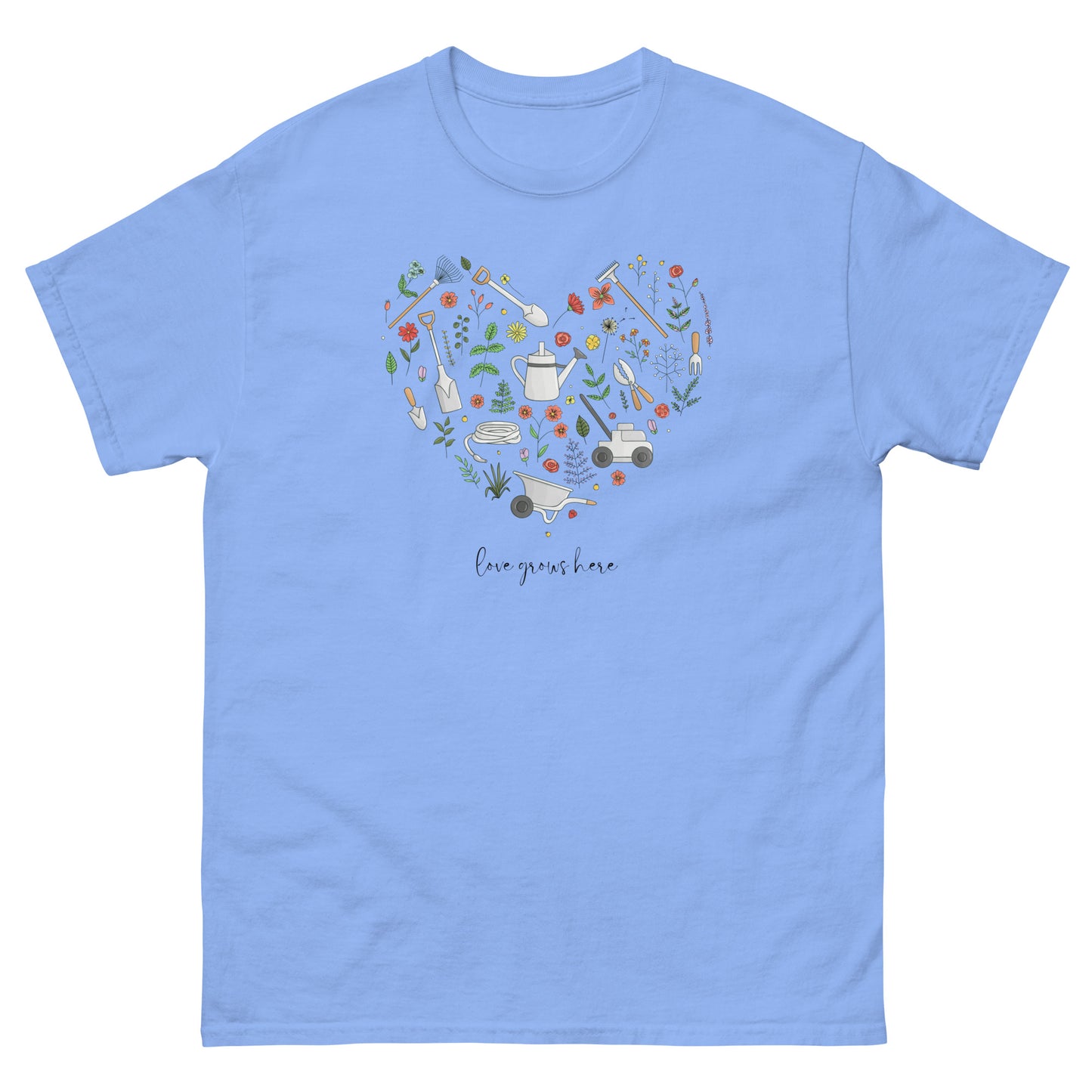 Garden Heart Love Grows Here Unisex Tee