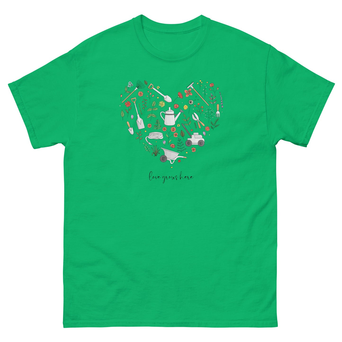 Garden Heart Love Grows Here Unisex Tee