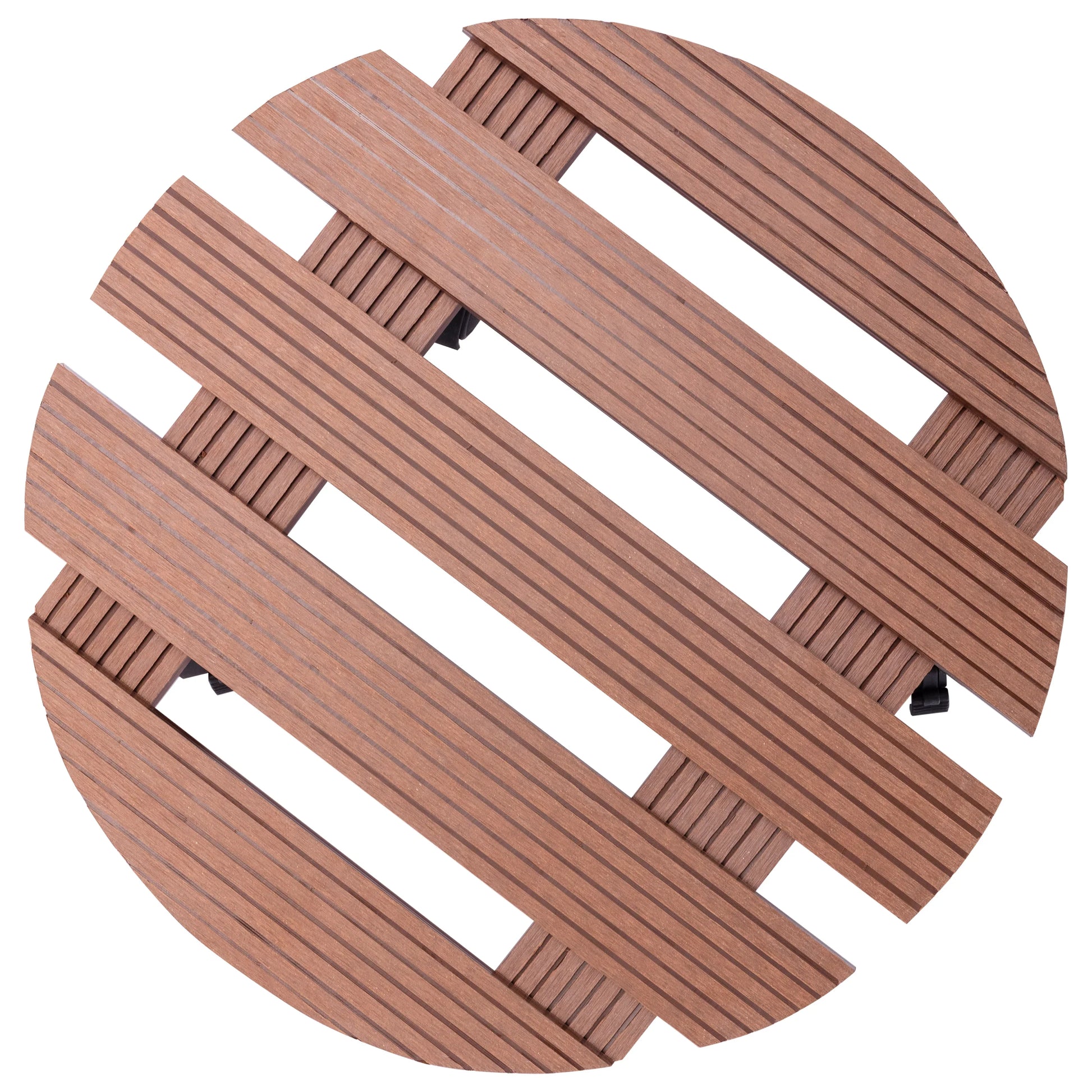 vidaXL Plant Trolleys 4 pcs Brown Ø11.8"x3" WPC-2