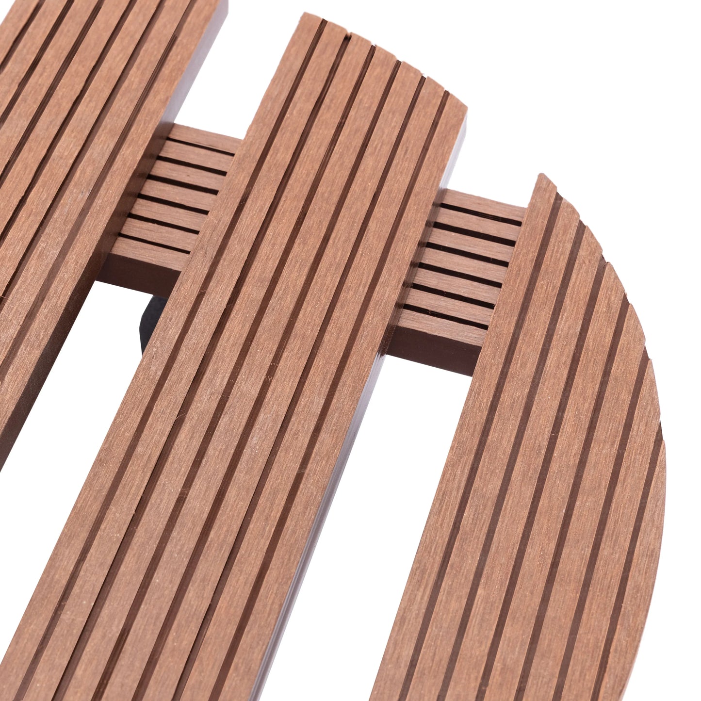 vidaXL Plant Trolleys 4 pcs Brown Ø11.8"x3" WPC-3