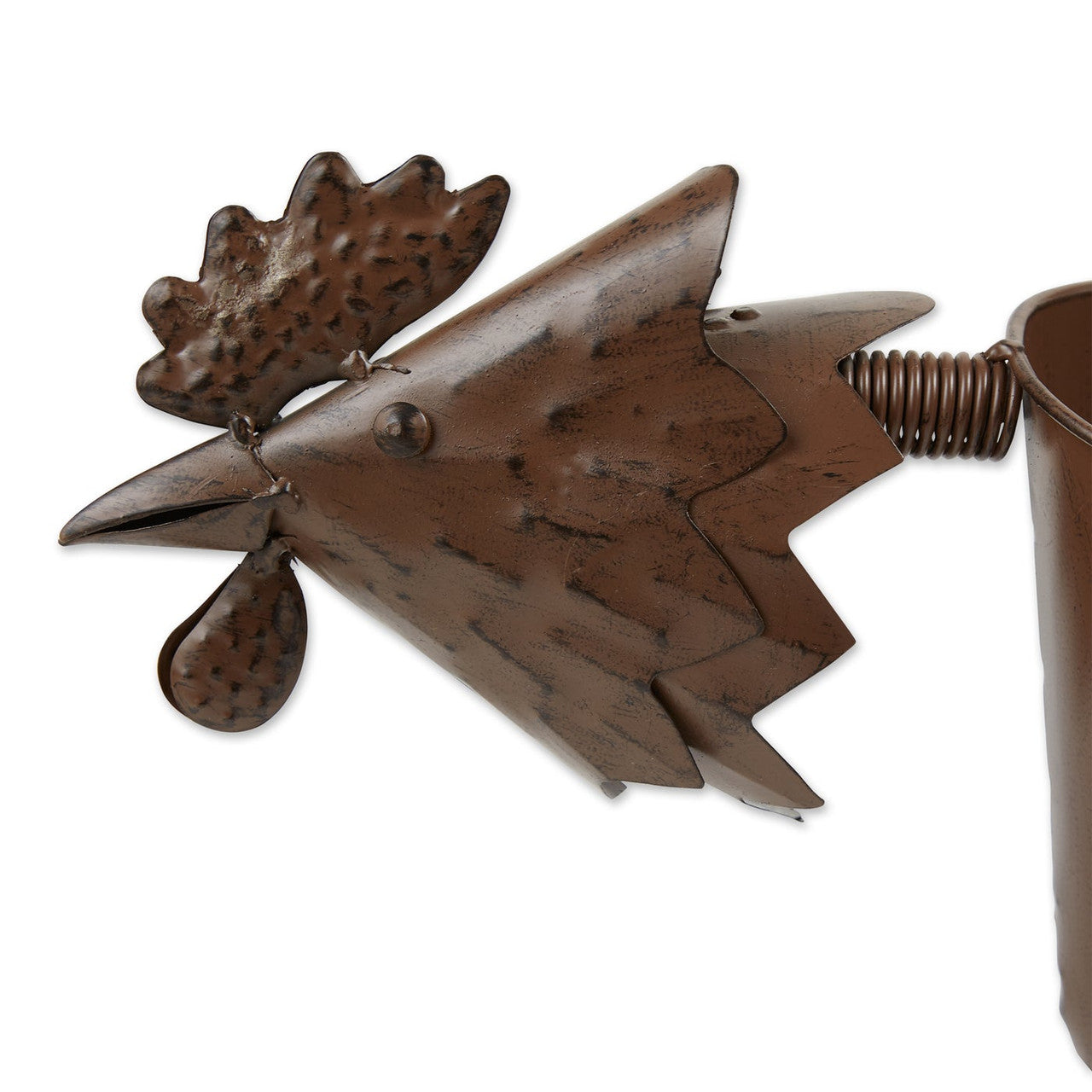 Metal Rooster Planter Sculpture-3