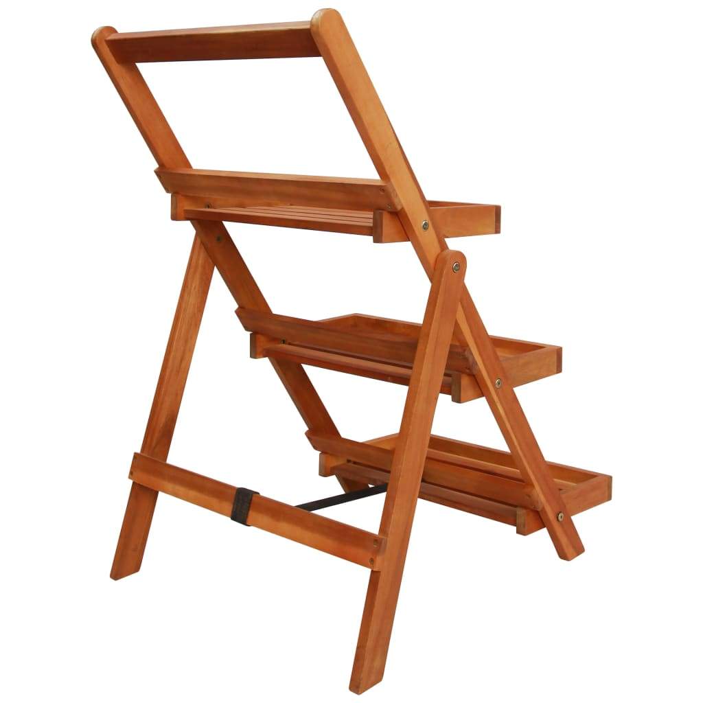 vidaXL 3-Tier Plant Stand 19.7"x24.8"x31.5" Solid Acacia Wood-3