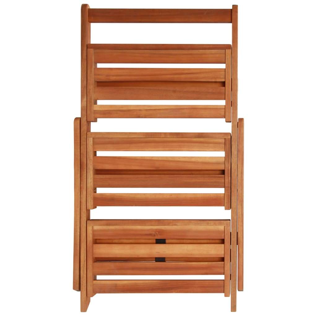 vidaXL 3-Tier Plant Stand 19.7"x24.8"x31.5" Solid Acacia Wood-4