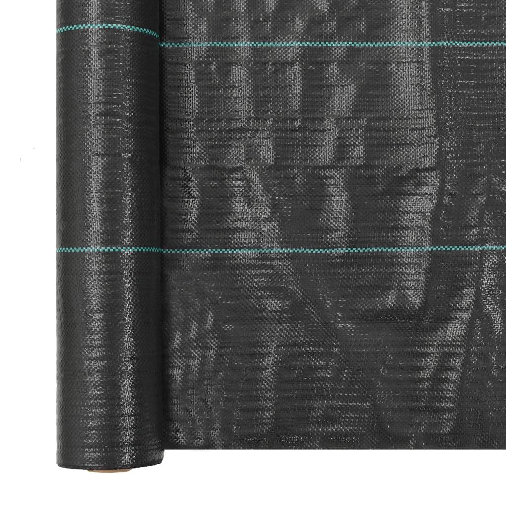 vidaXL Weed & Root Control Mat PP Black Barrier Membrane Fabric Multi Sizes-27