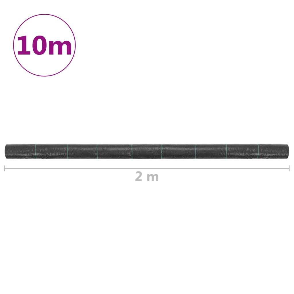 vidaXL Weed & Root Control Mat PP Black Barrier Membrane Fabric Multi Sizes-29