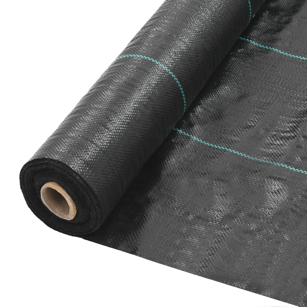 vidaXL Weed & Root Control Mat PP Black Barrier Membrane Fabric Multi Sizes-35