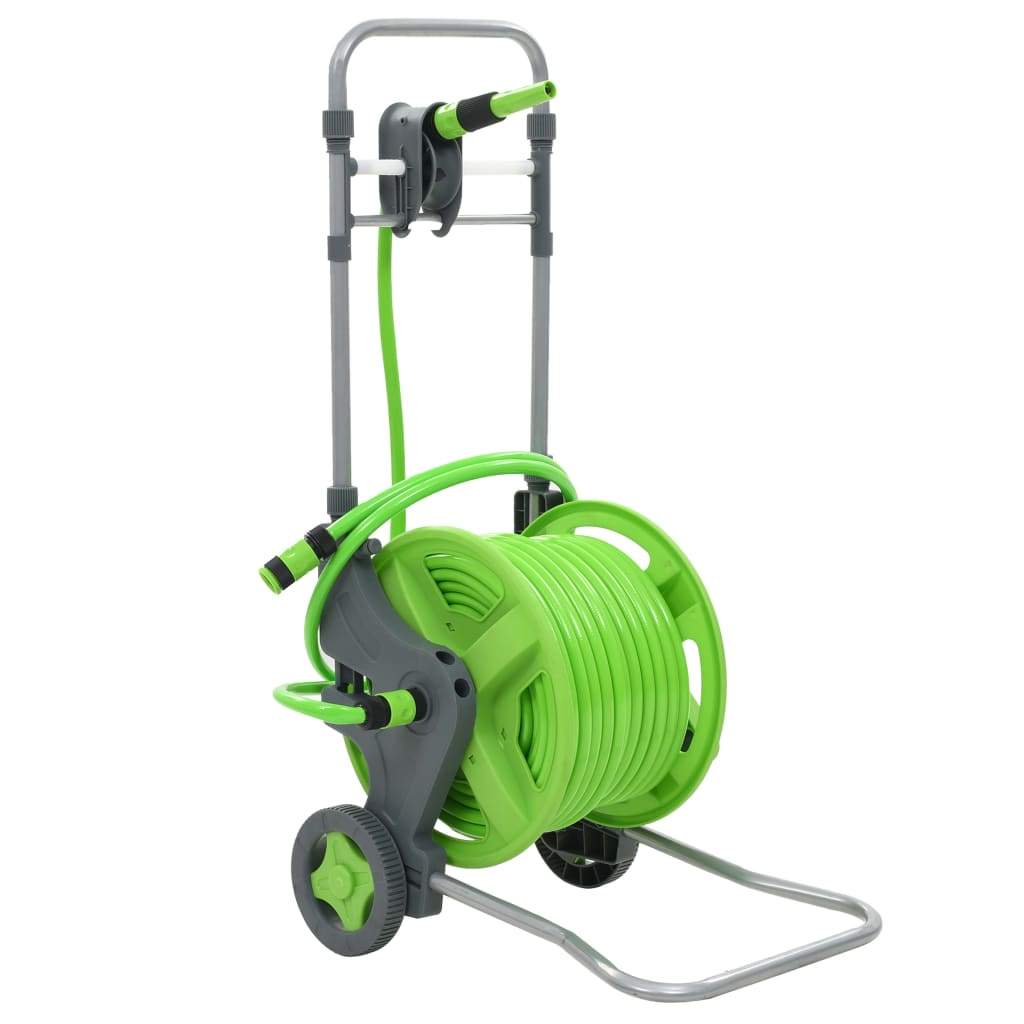 vidaXL Water Hose Reel with Wheels 174.6'+6.6'-1