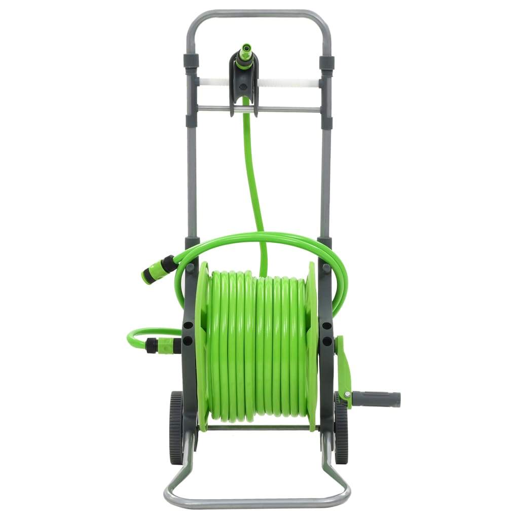 vidaXL Water Hose Reel with Wheels 174.6'+6.6'-2
