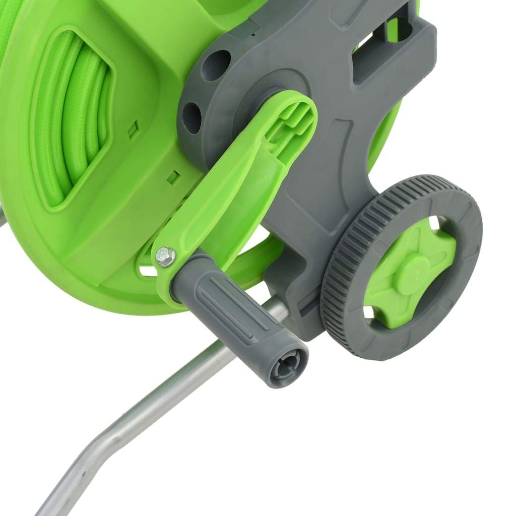 vidaXL Water Hose Reel with Wheels 174.6'+6.6'-6