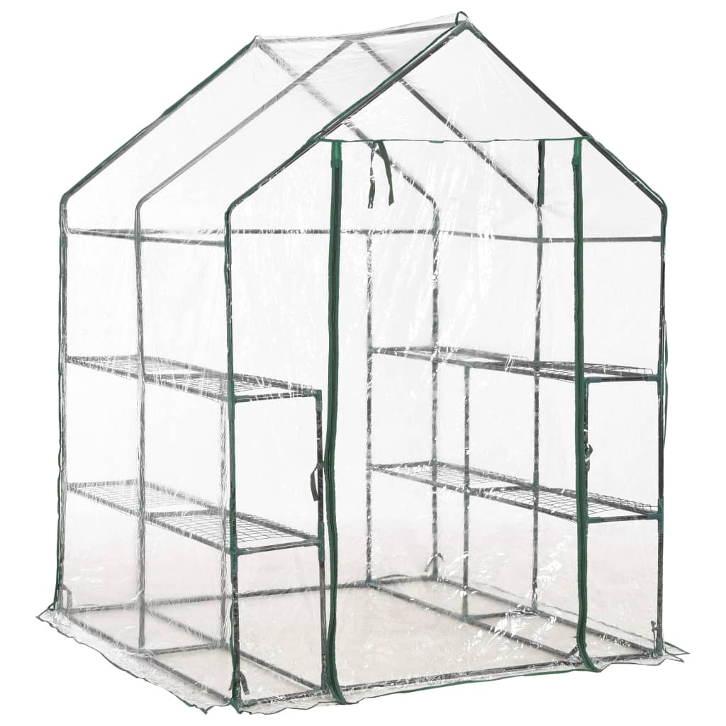 vidaXL Greenhouse with 8 Shelves 4.7'x4.7'x6.4'-2