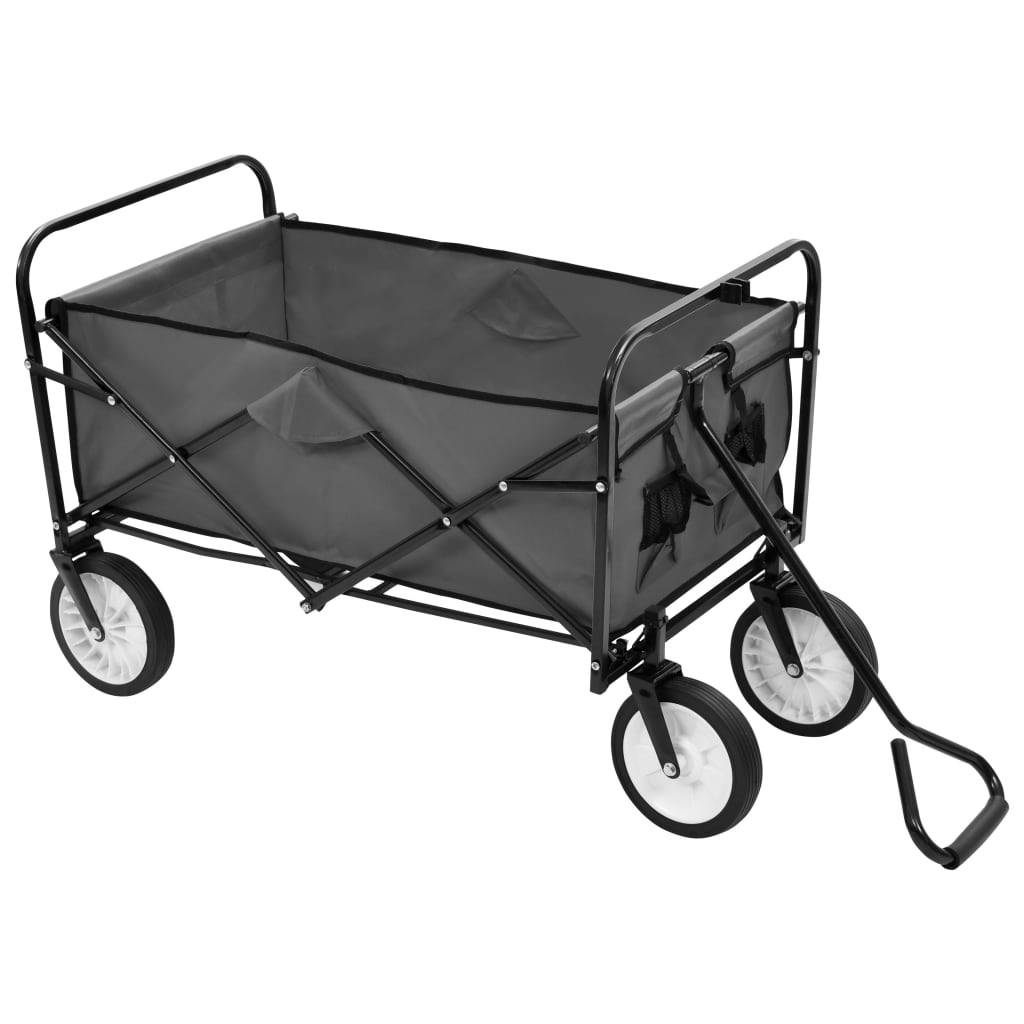 vidaXL Folding Hand Trolley Steel Garden Tools Cart Wagon Truck Multi Colors-7