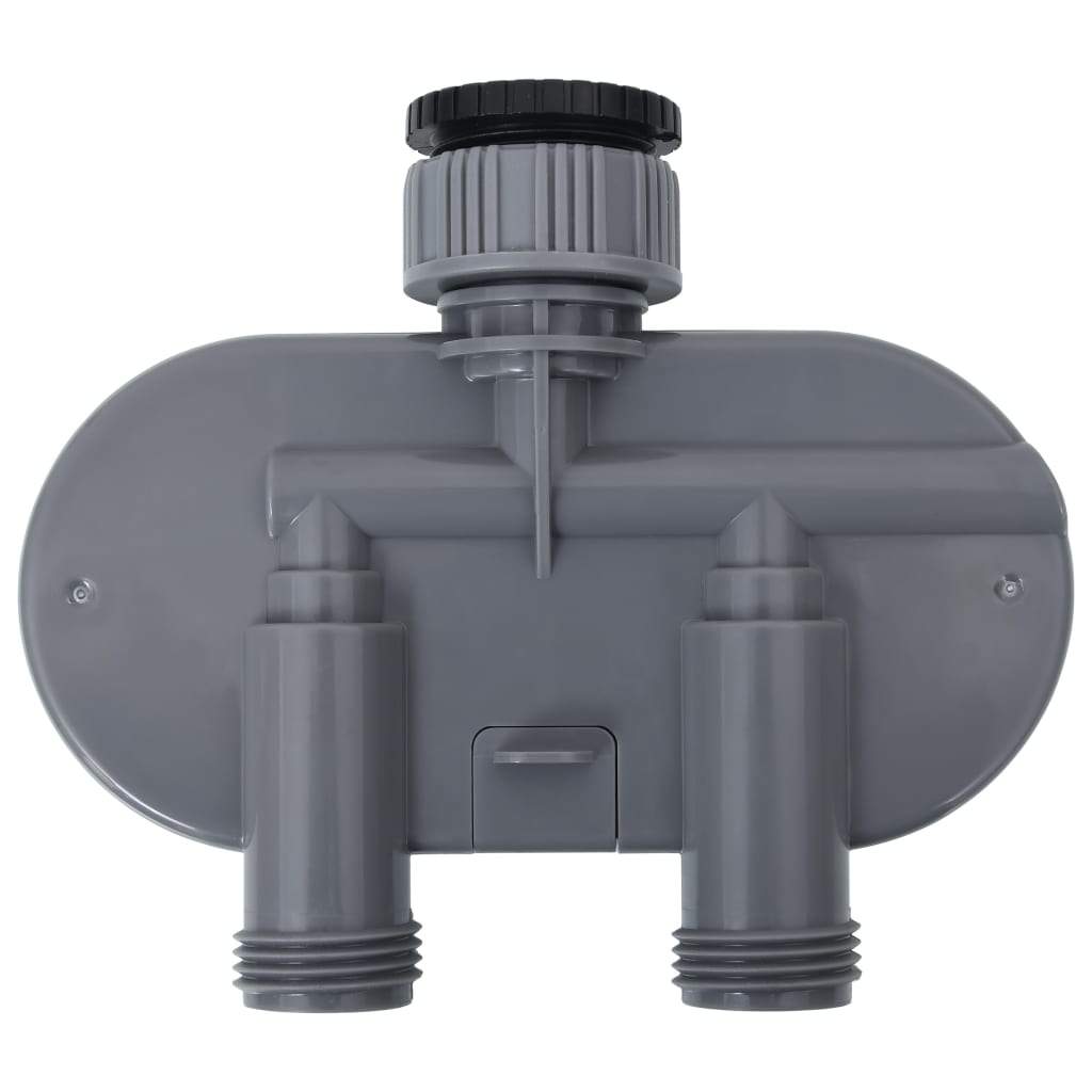 vidaXL Double Outlet Water Timer with Ball Valves-4