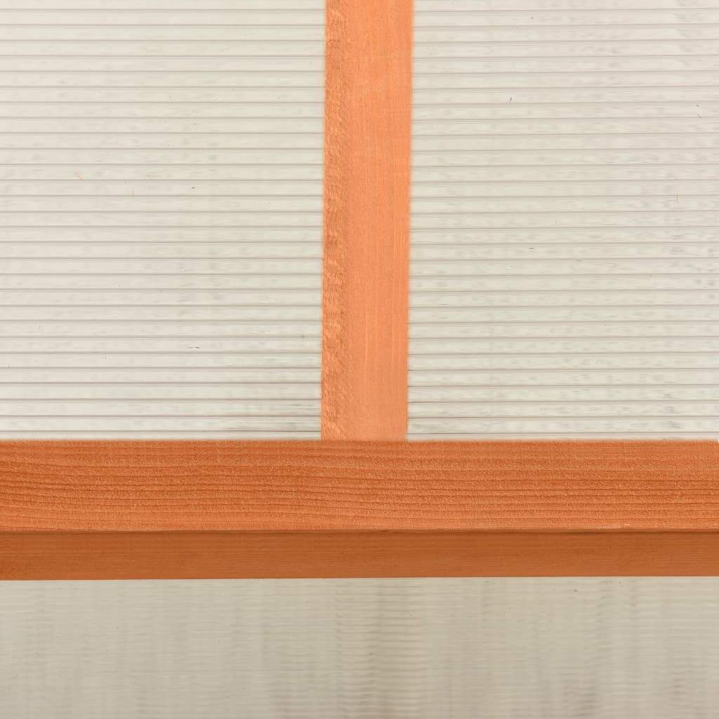 vidaXL Solid Firwood Greenhouse Garden Planter Building Cold Frame Gray/Orange-1