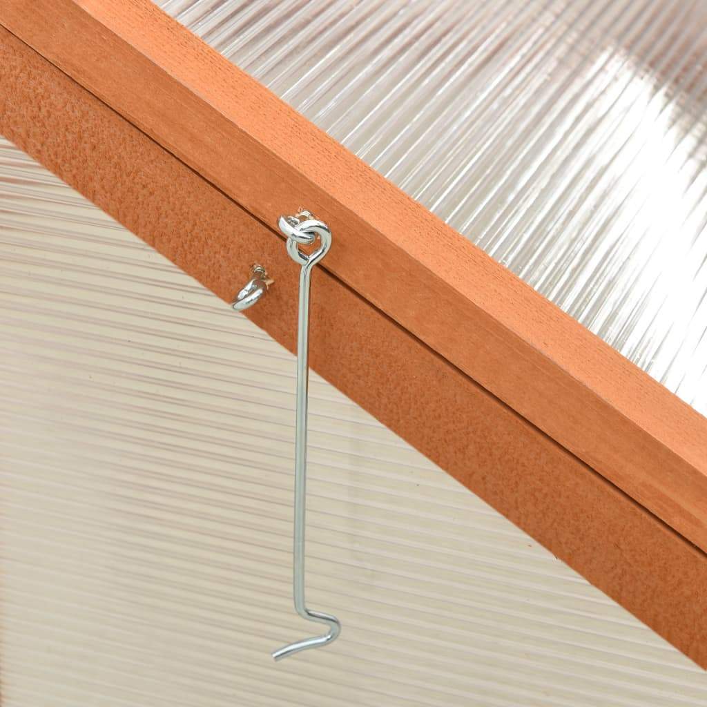 vidaXL Solid Firwood Greenhouse Garden Planter Building Cold Frame Gray/Orange-2