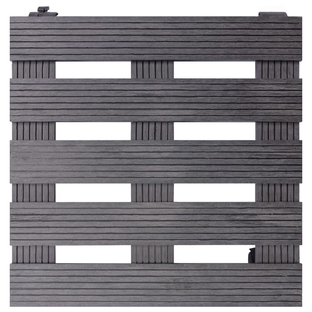 vidaXL Plant Trolleys 4 pcs Gray 11.8"x11.8"x3" WPC-7