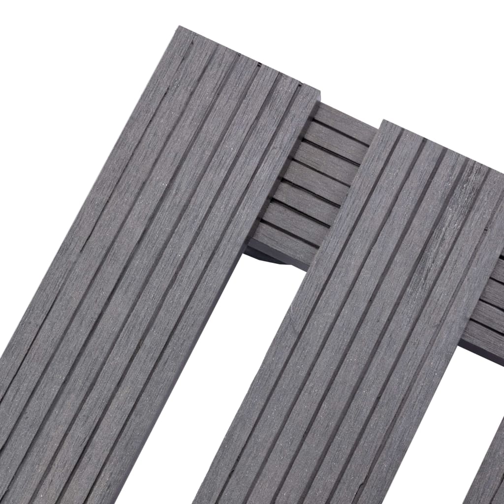 vidaXL Plant Trolleys 4 pcs Gray 11.8"x11.8"x3" WPC-8