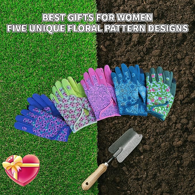 MSUPSAV Thorn Proof&Puncture Resistant Gardening Gloves with Grip,Garden Gloves for Women,Leather Work Gloves,Gifts for Women