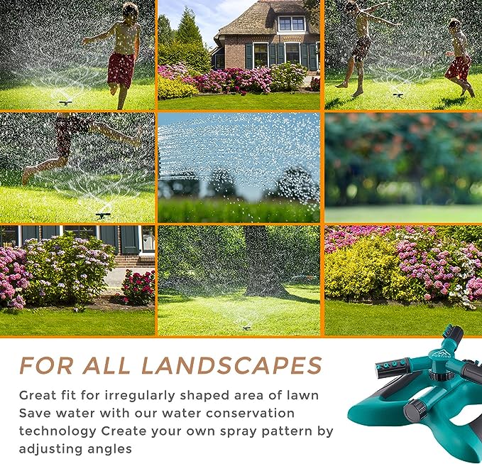 Sprinklers for Yard, Lawn Sprinklers for Yard, Water Sprinkler for Lawn, Grass Sprinkler for Lawn, Sprinklers for Yard Large Area, Yard Sprinkler System, Sprinklers for Yard System - 2023 Updated