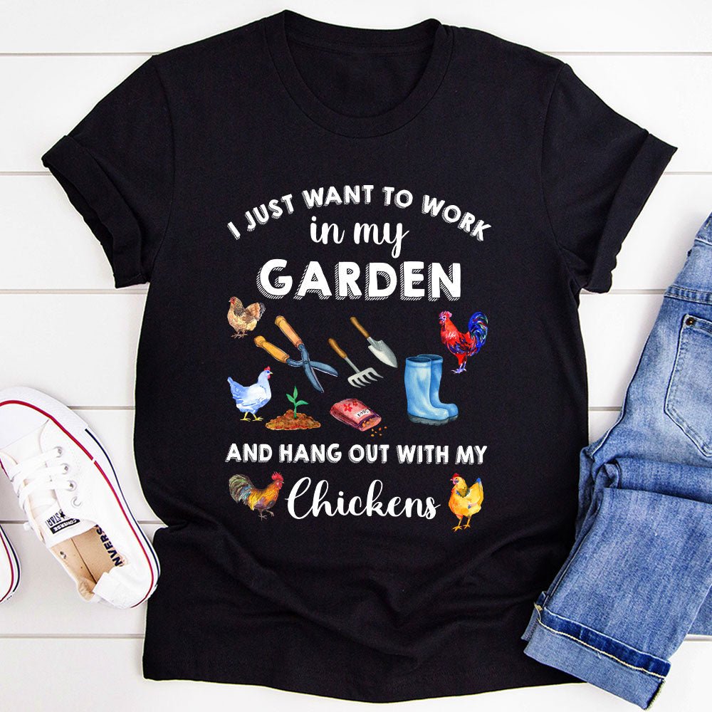 I Just Want To Work In My Garden T-Shirt-1