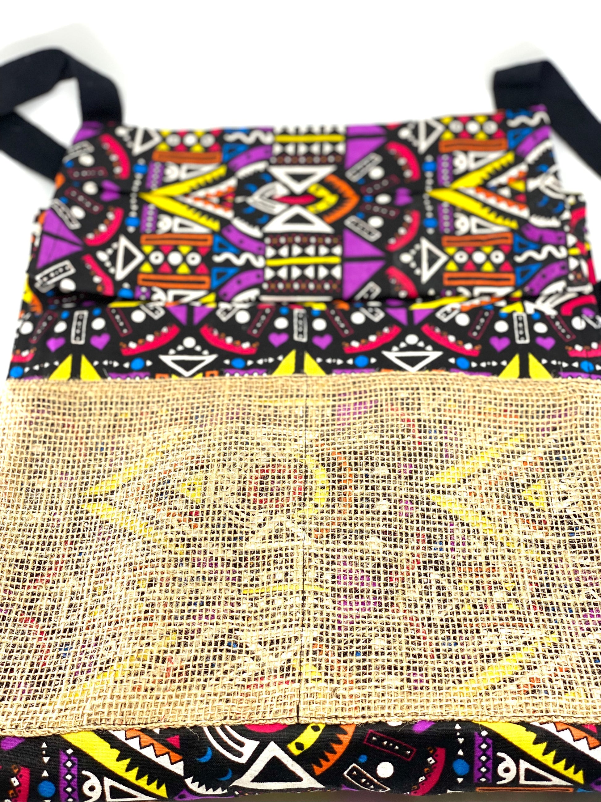The Mashona Burlap Pocket Wax Print Aprons-1